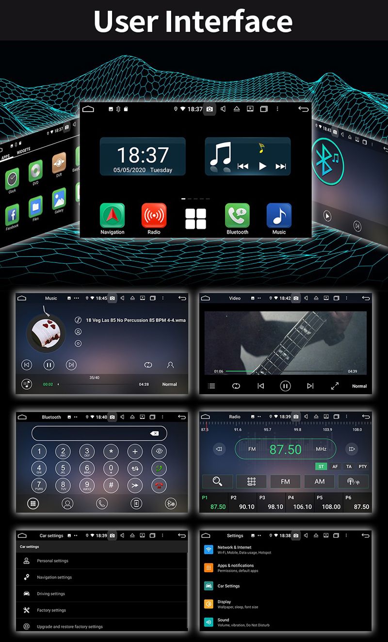 Android Car Navigation Multimedia System for Skoda Fabia