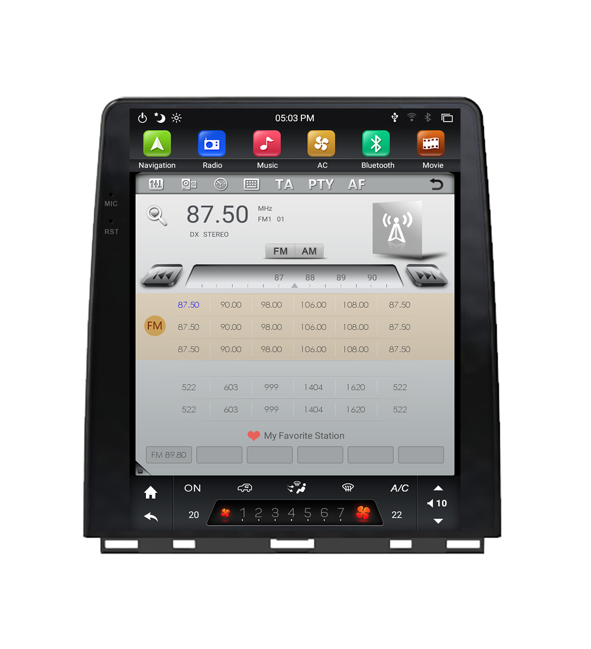 KD-97056 vertical Android car radio audio stereo for CLIO 5 2020 navigation