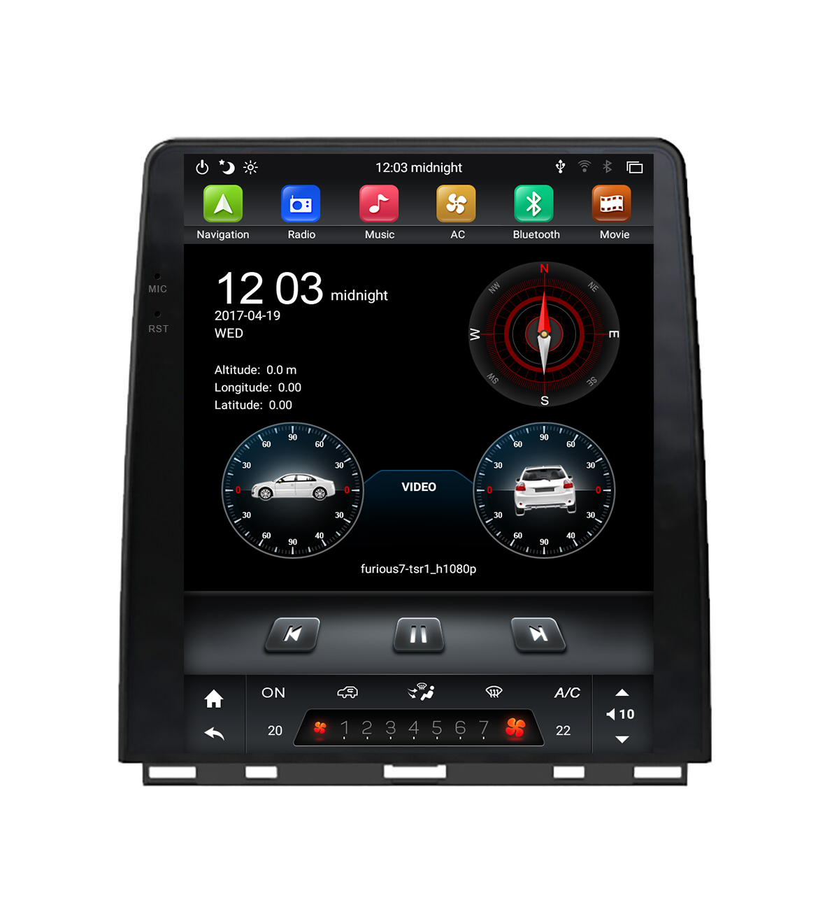KD-97056 vertical Android car radio audio stereo for CLIO 5 2020 navigation