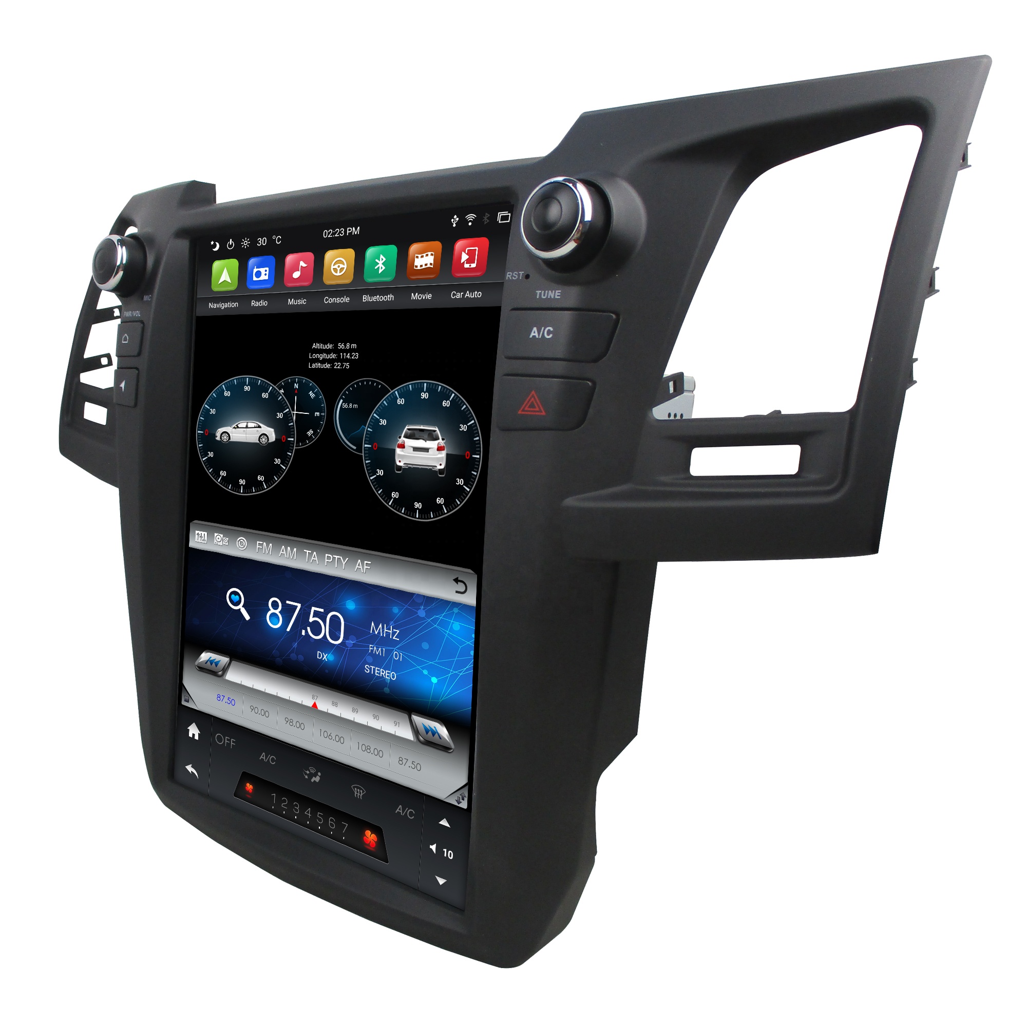 KD-12104 KLYDE Tesla Car Audio Stereo Car Radio GPS Navigation for Fortuner