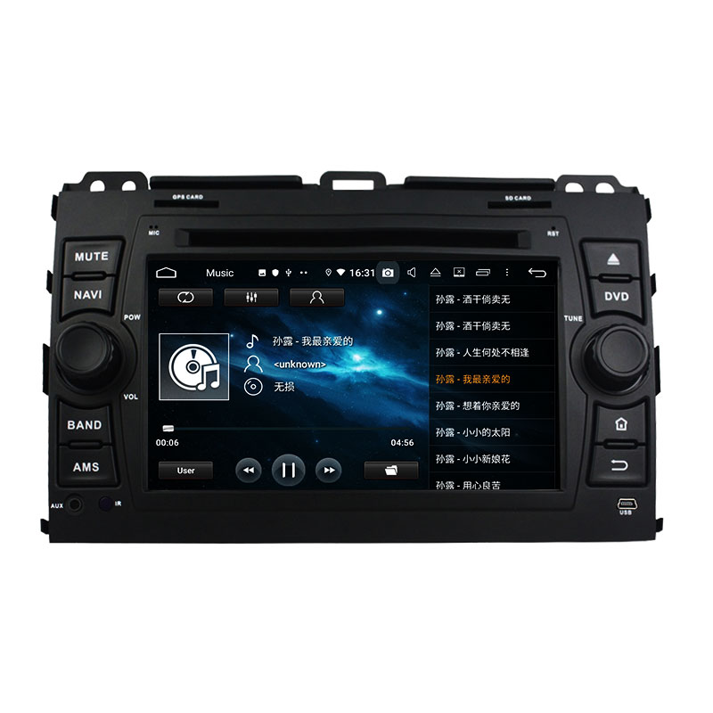 KD-7027 dvd player with bluetooth capability car multimedia system car radio for Prado