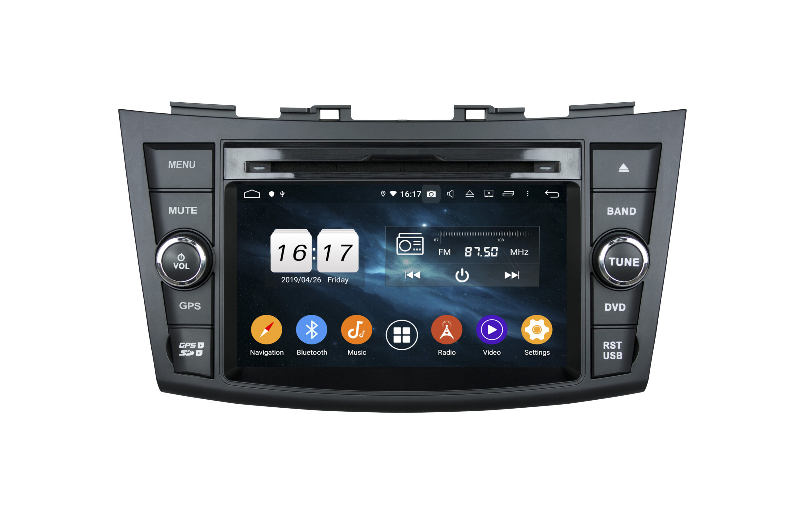 KD-7055 OEM car stereo dual touch screen car navigation for Suzuki Swift  2013-2018