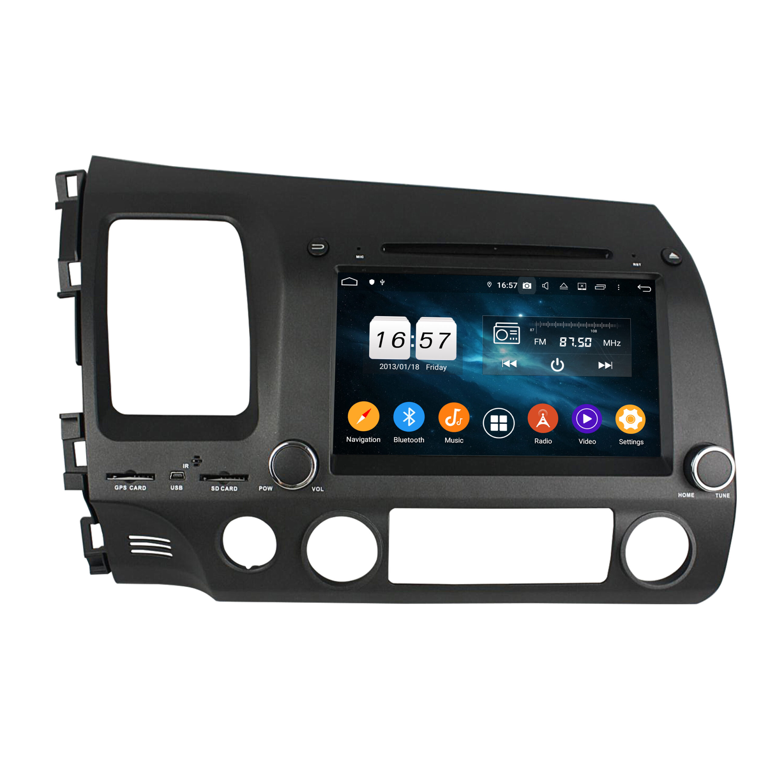 KD-8030 KLYDE powered subwoofer car vedio with GPS DSP DVD for CIVIC