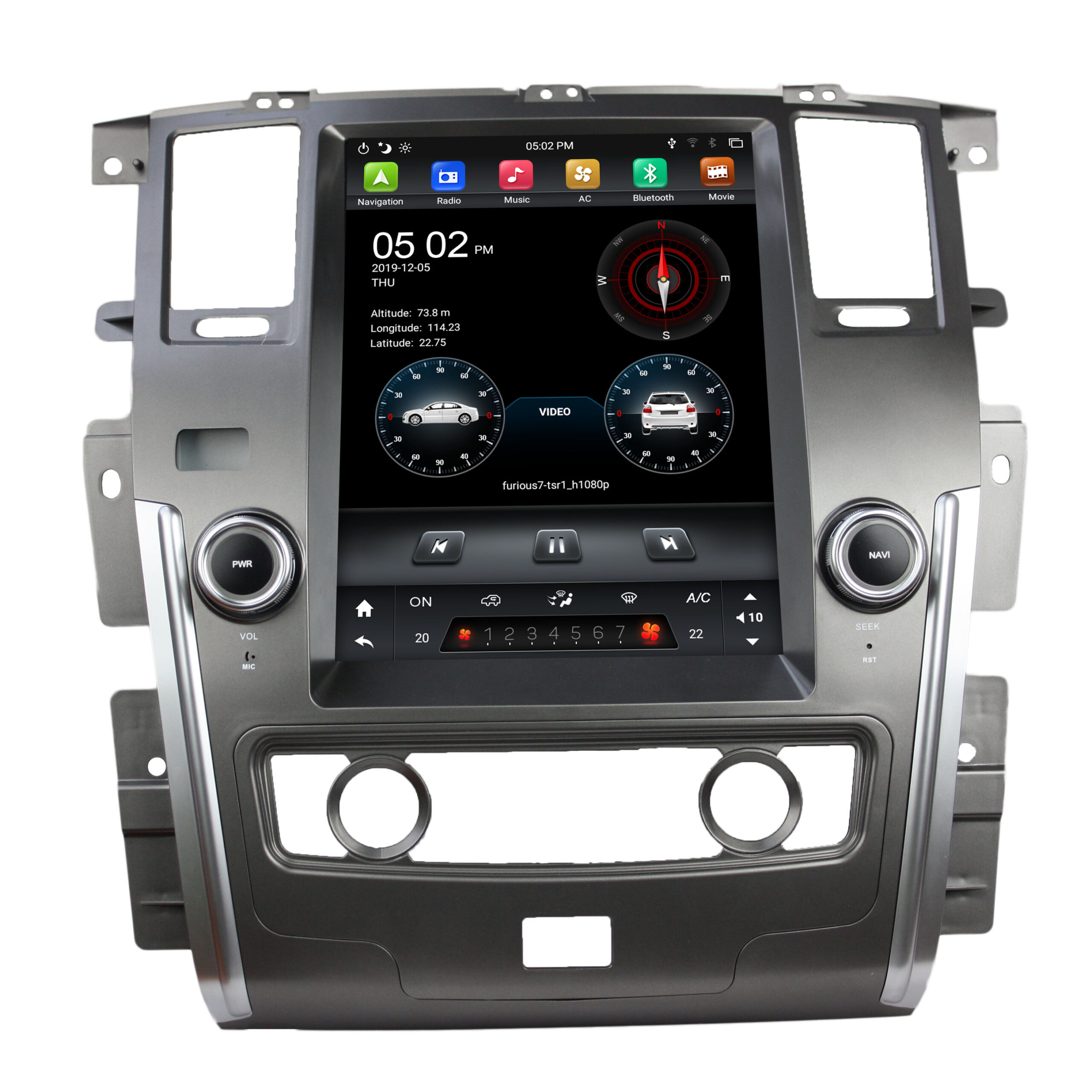 KD-12125 Car Navigation Player stereo for Patrol 2013-2017 (M/C)